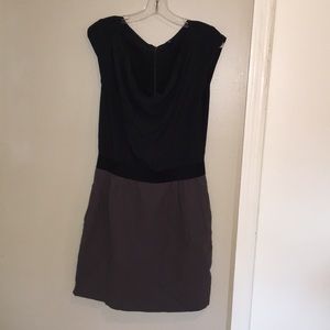 Scoop neck black and grey Gap dress